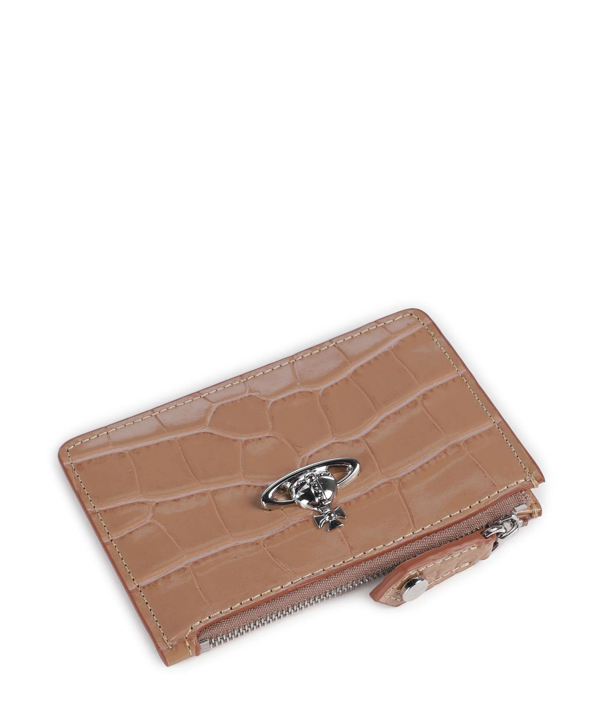 Vivienne Westwood Embossed Croc Slim Creditcardhouder dusty pink - Image 3