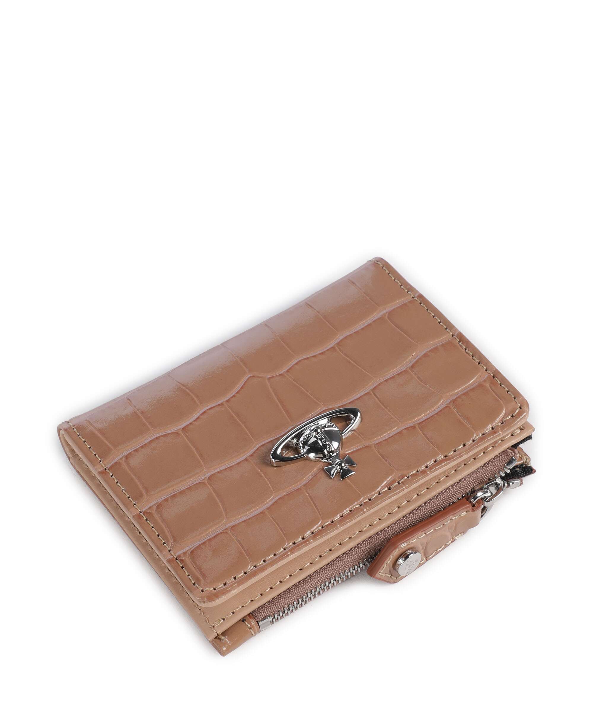 Vivienne Westwood Embossed Croc Slim Portemonnee dusty pink - Image 4