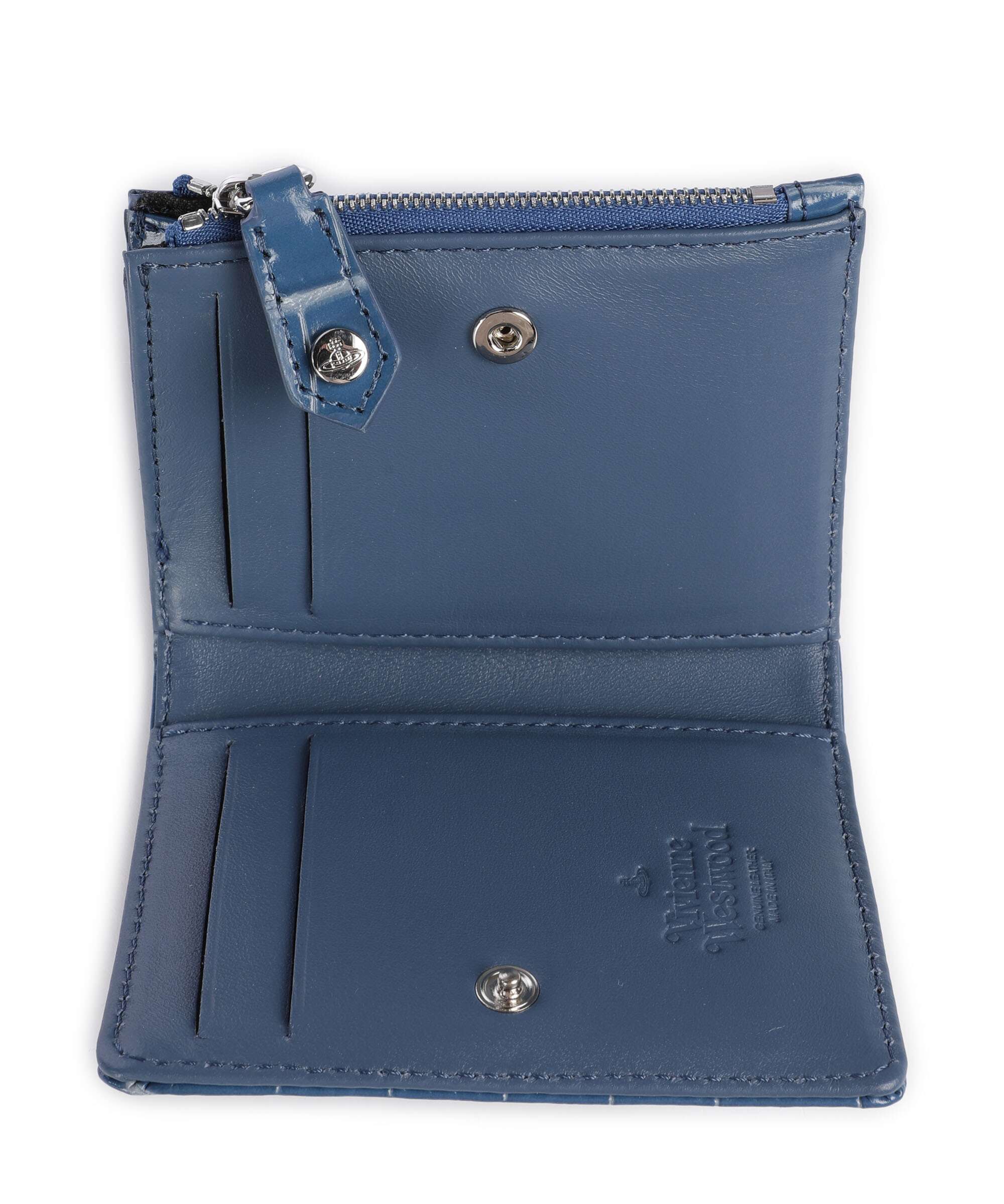 Vivienne Westwood Embossed Croc Slim Portemonnee blue - Image 2