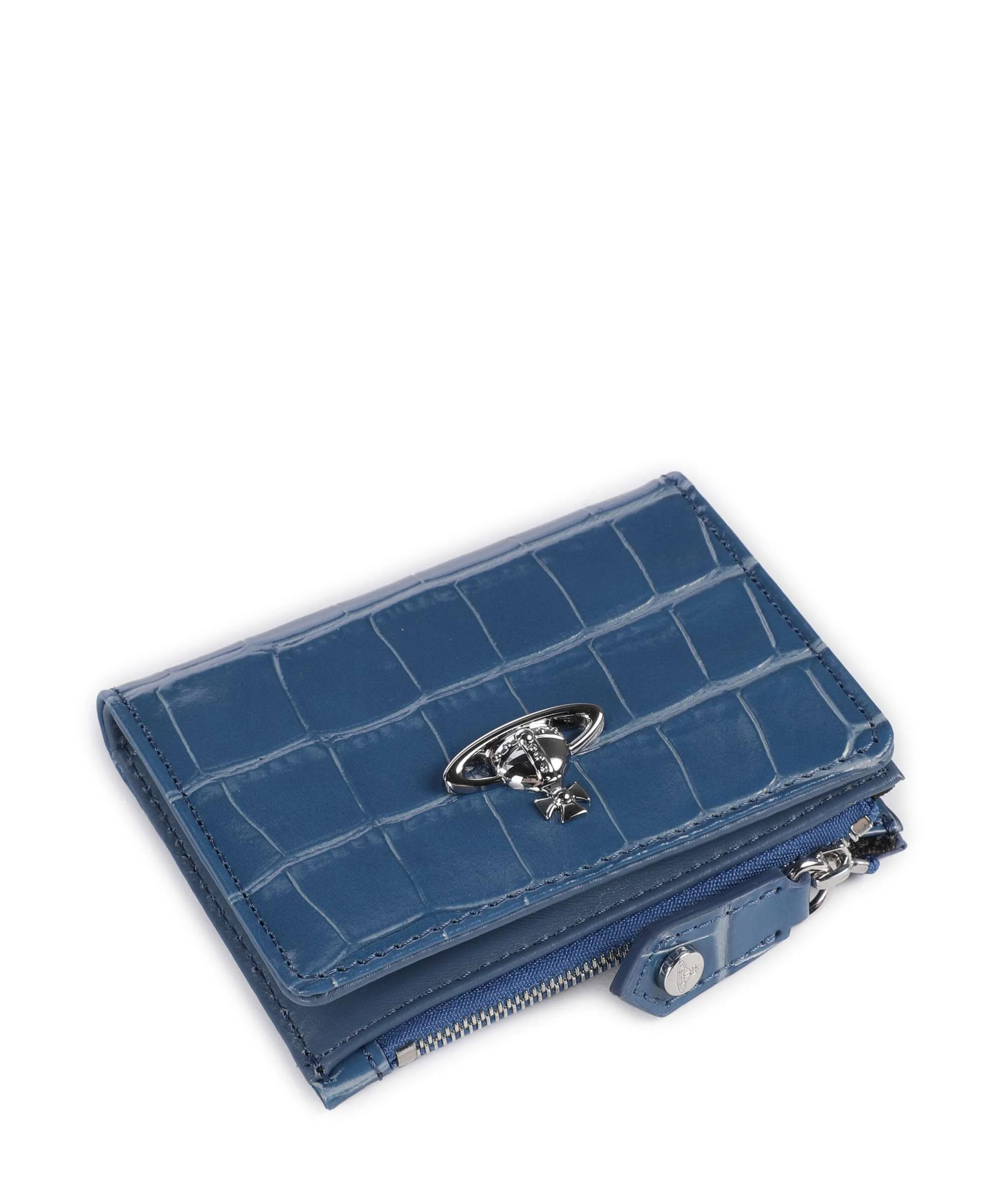 Vivienne Westwood Embossed Croc Slim Portemonnee blue - Image 4
