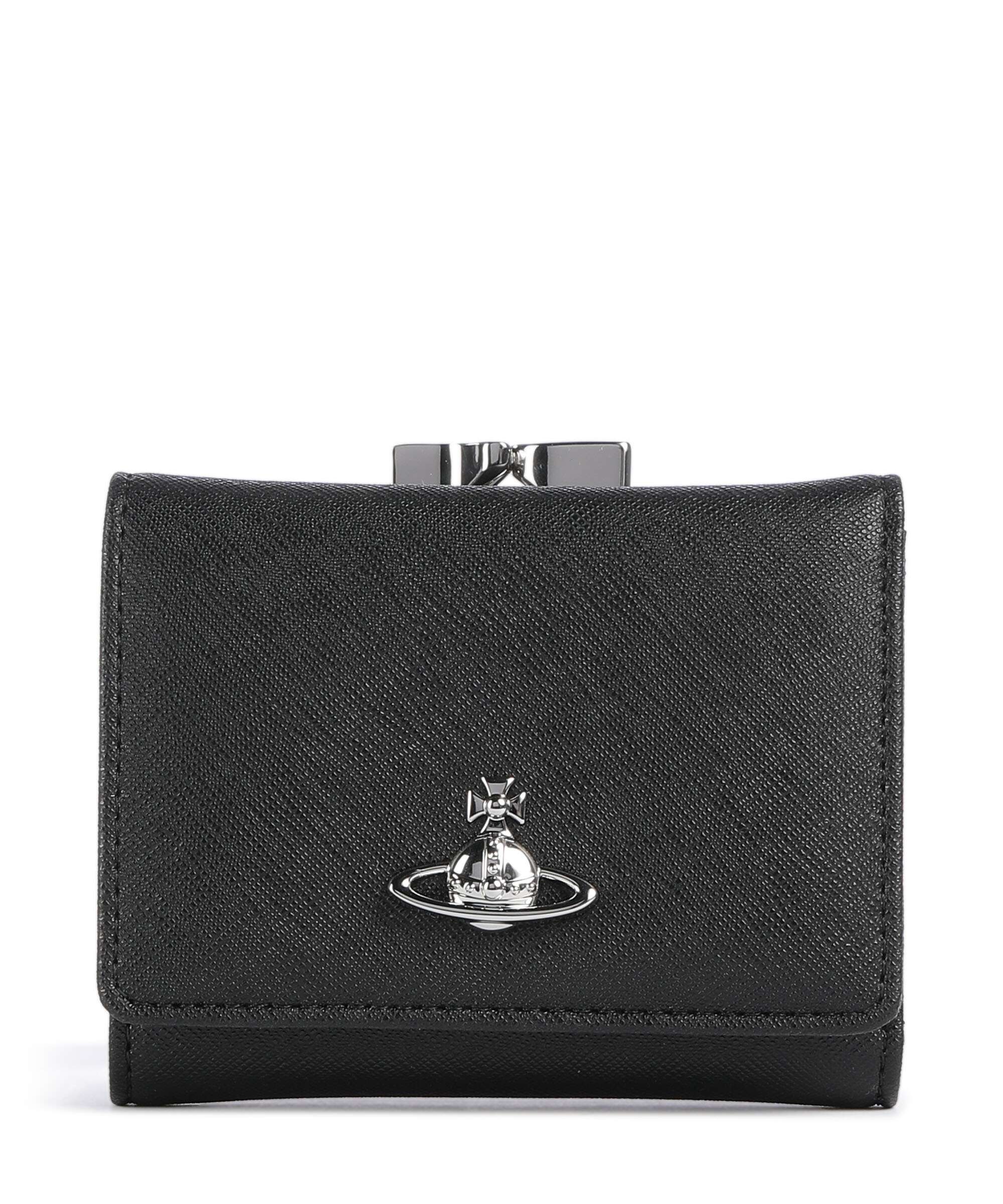 Vivienne Westwood Frame Saffiano Plain Small Portemonnee black