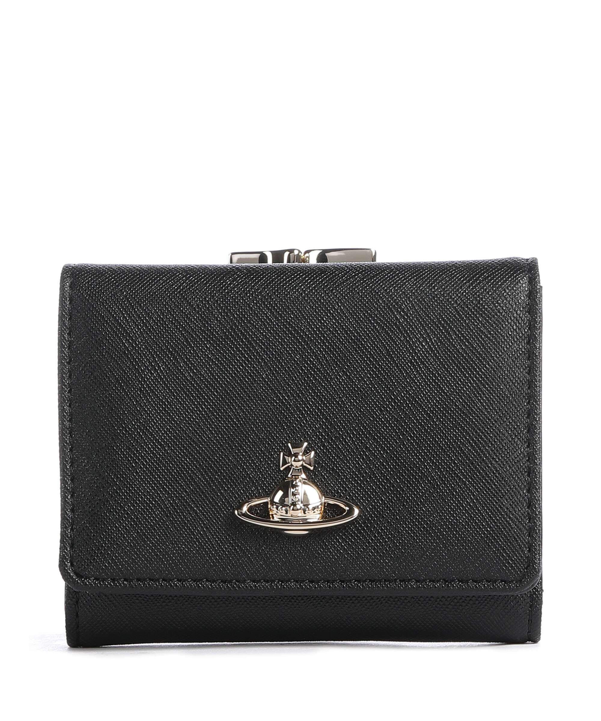 Vivienne Westwood Frame Saffiano Small Portemonnee black