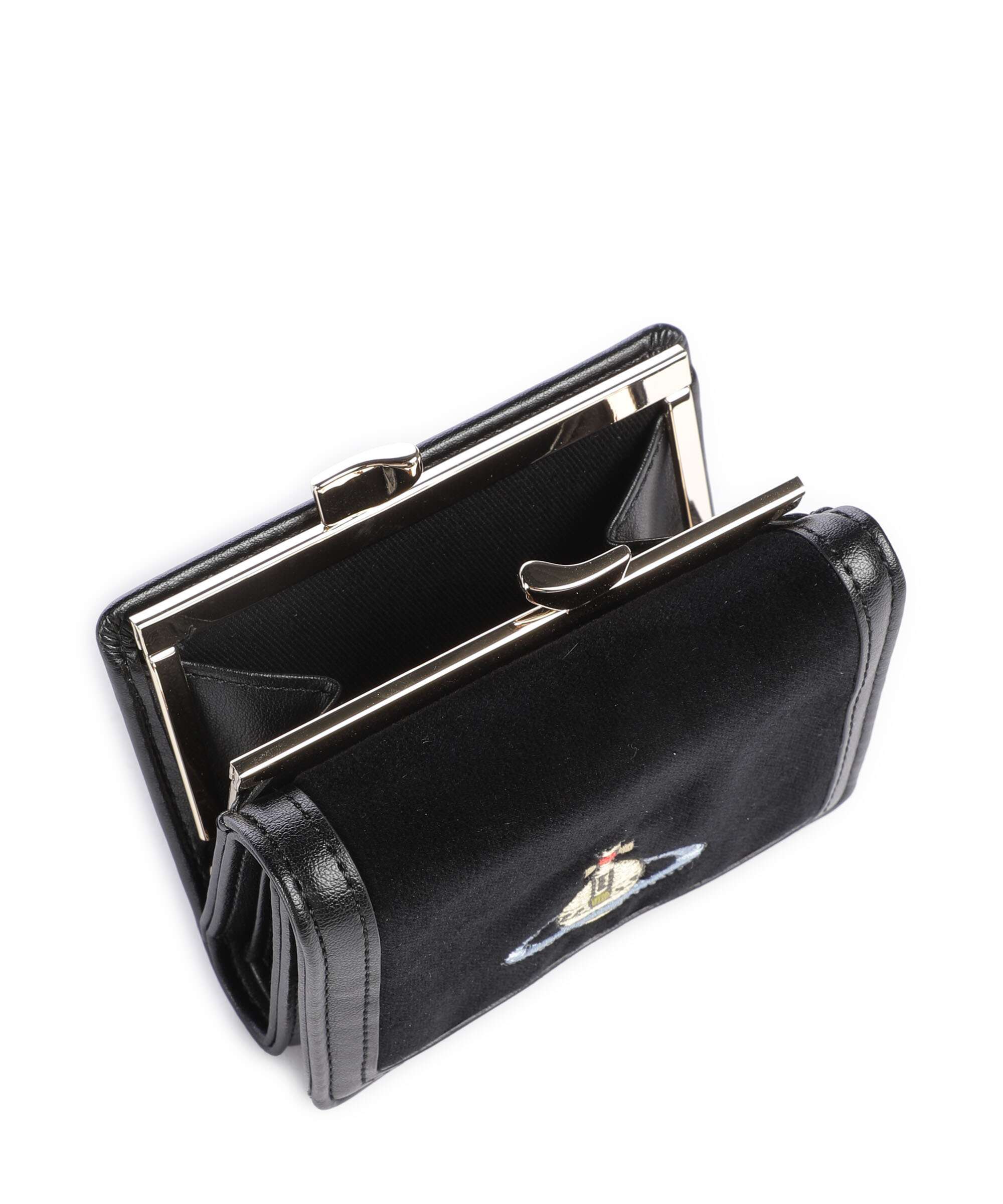 Vivienne Westwood Frame Velvet Small Portemonnee black - Image 3