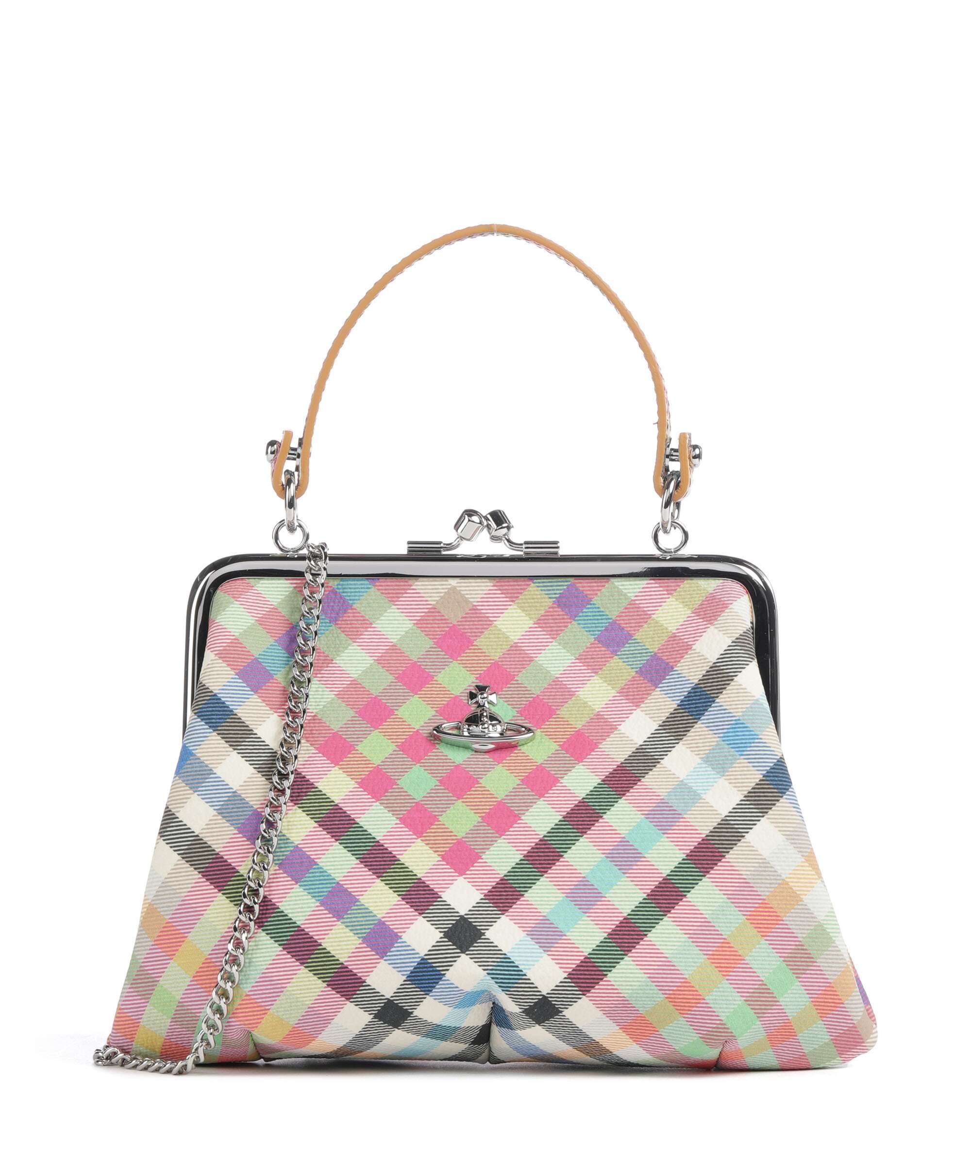 Vivienne Westwood Granny Frame Buccia D'Arancia Handtas heather plaid