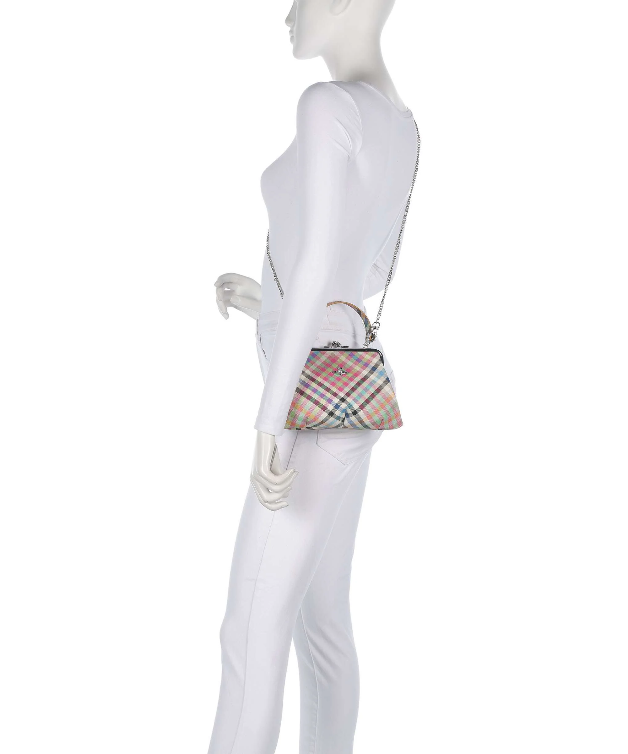 Vivienne Westwood Granny Frame Buccia D'Arancia Handtas heather plaid - Image 3