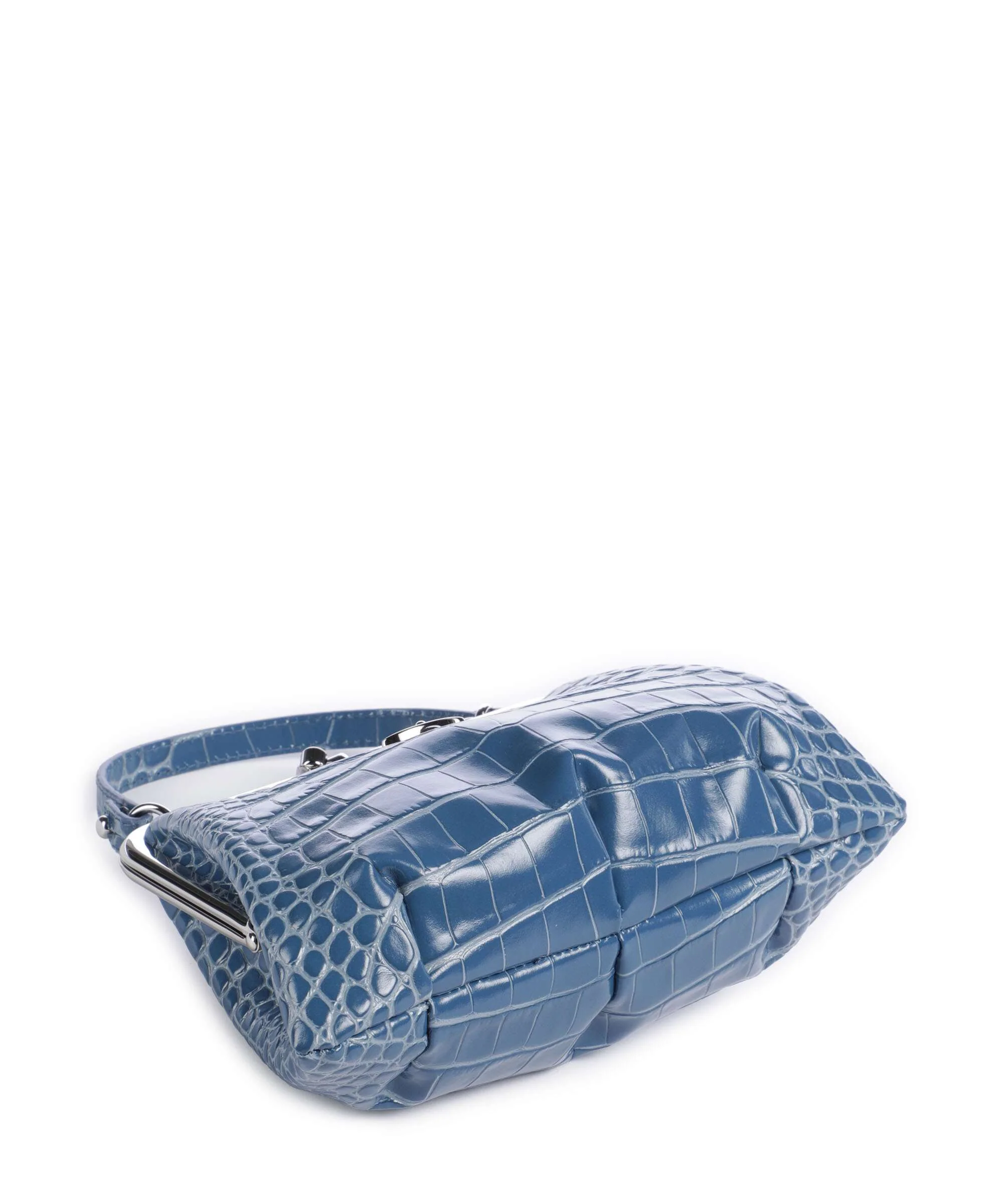 Vivienne Westwood Granny Frame Embossed Croc Handtas blue - Image 4