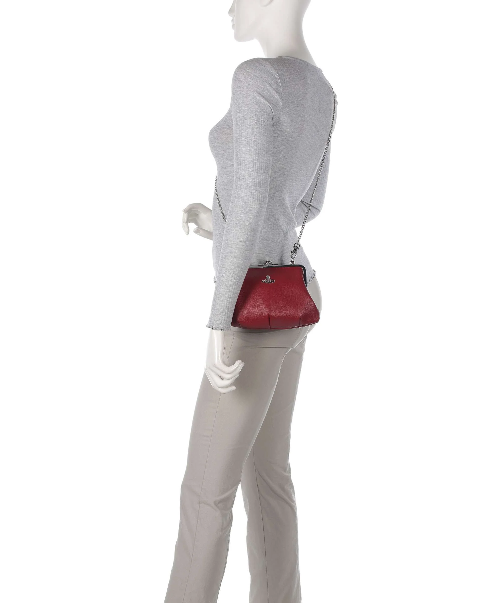 Vivienne Westwood Granny Frame Grain Crossbody tas red - Image 3