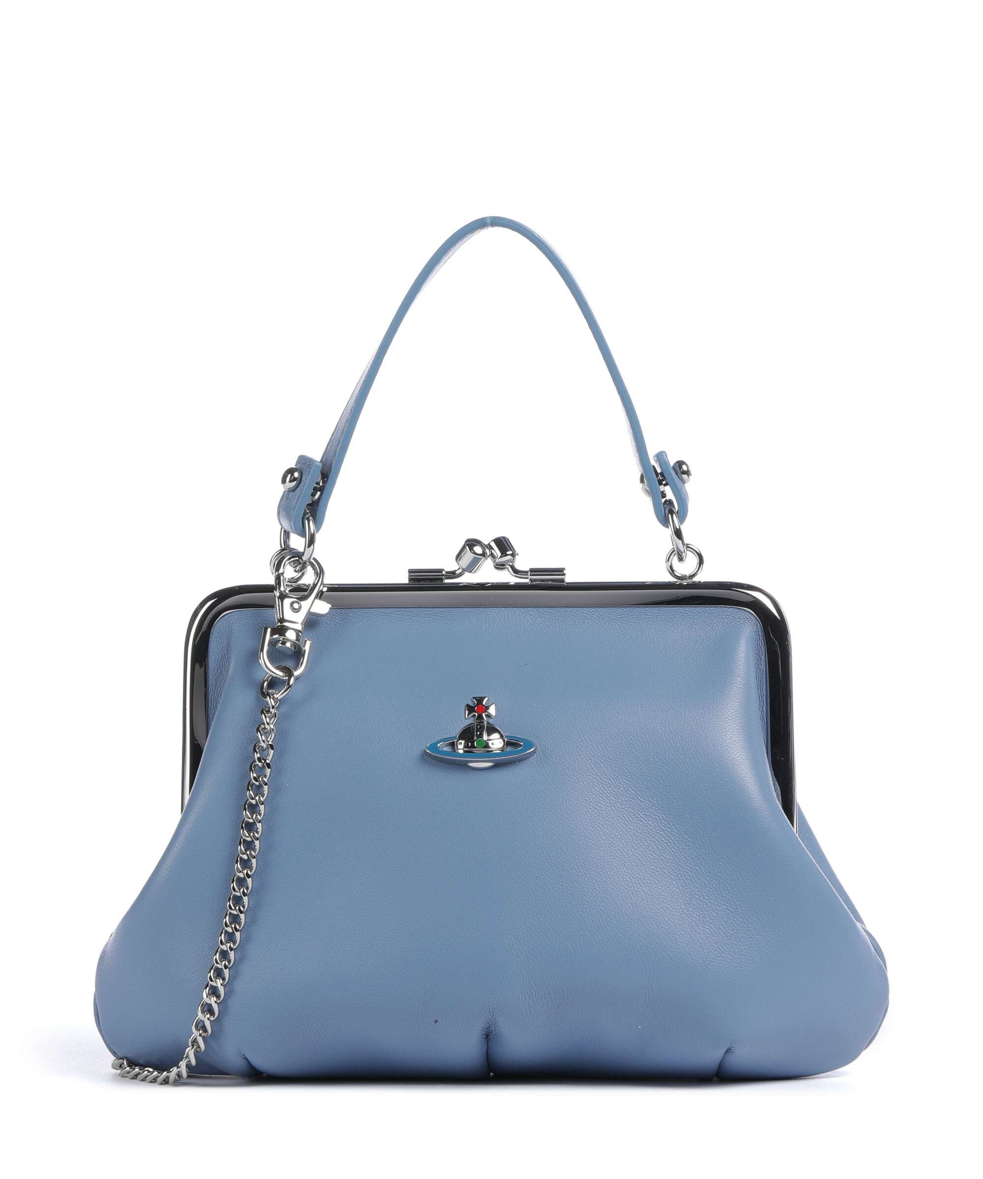 Vivienne Westwood Granny Frame Nappa Crossbody tas blue