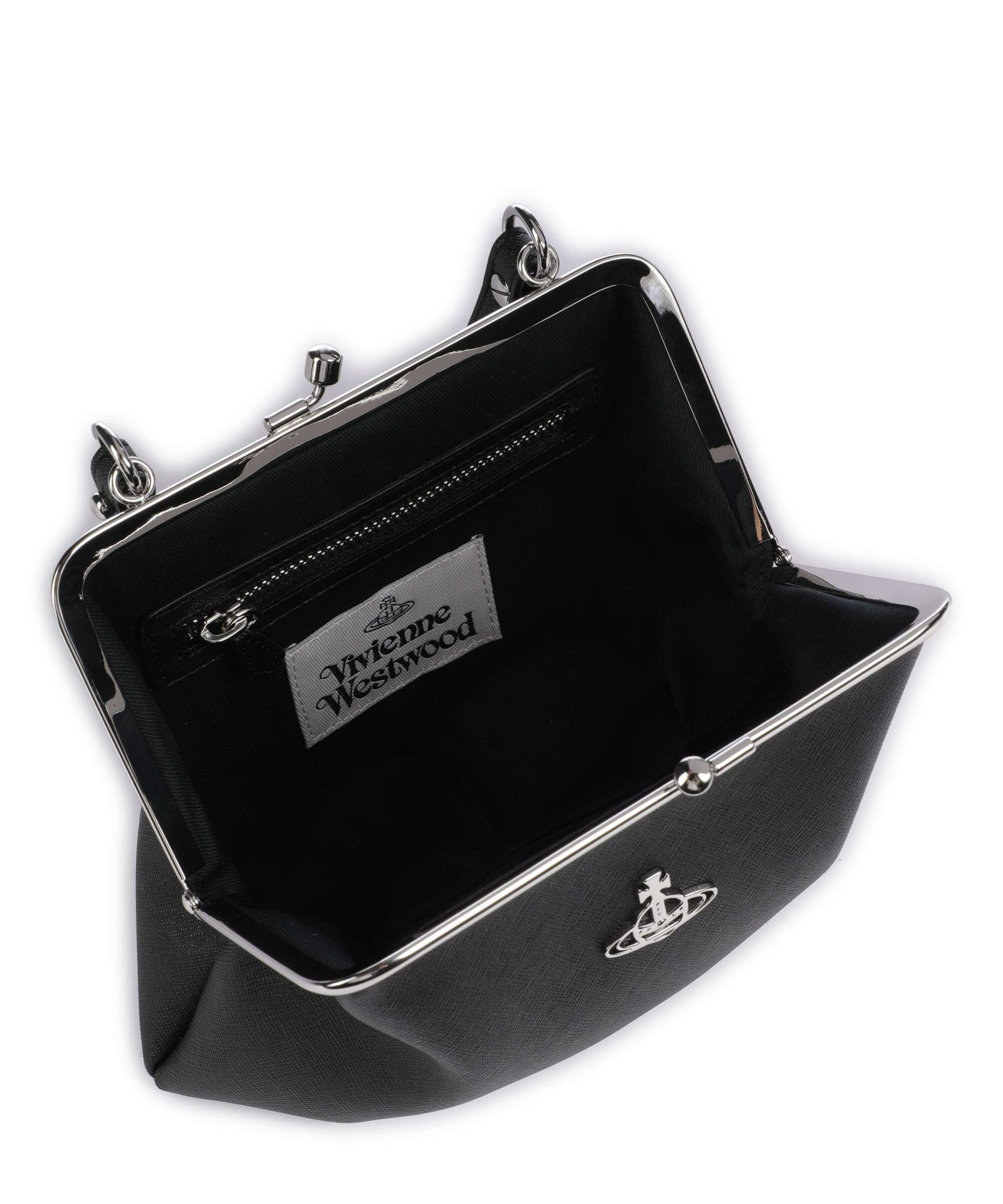 Vivienne Westwood Granny Frame Saffiano Crossbody tas black - Image 6