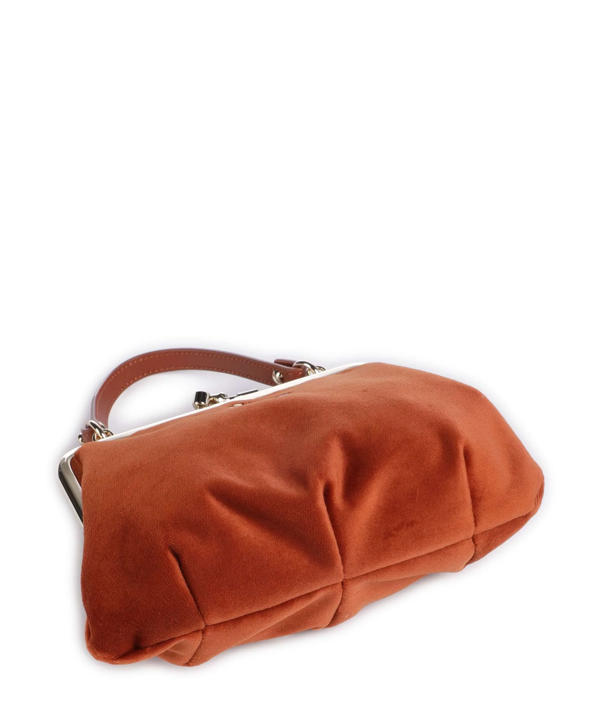 Vivienne Westwood Granny Frame Velvet Crossbody tas burnt orange - Image 5