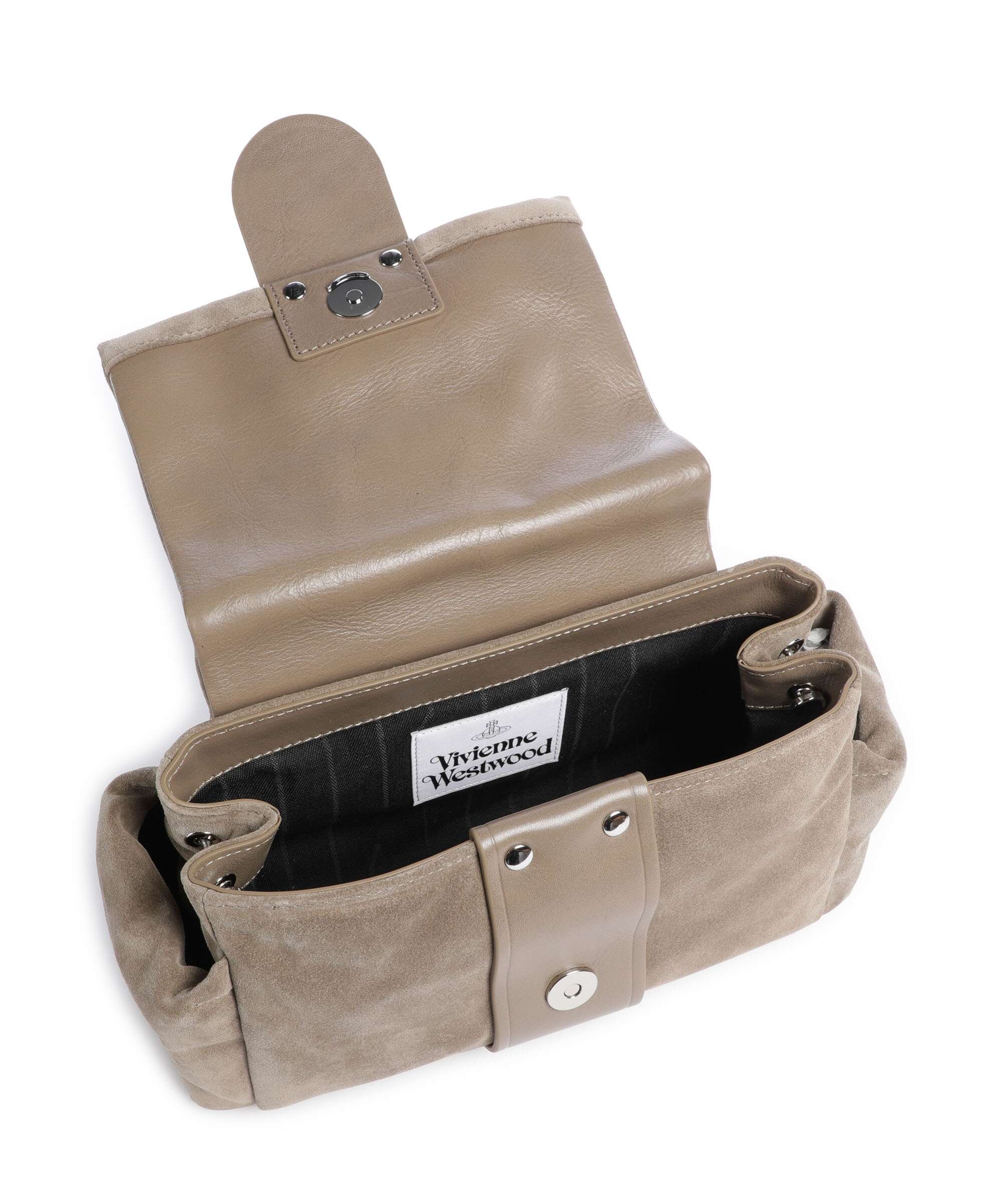 Vivienne Westwood Hazel Suede Treasure Schoudertas stone - Image 7