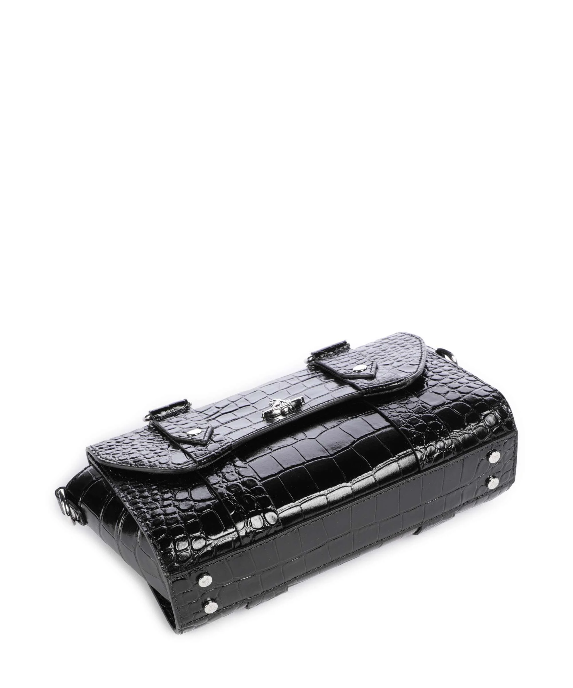 Vivienne Westwood Kimmy Embossed Croc Crossbody tas black - Image 5
