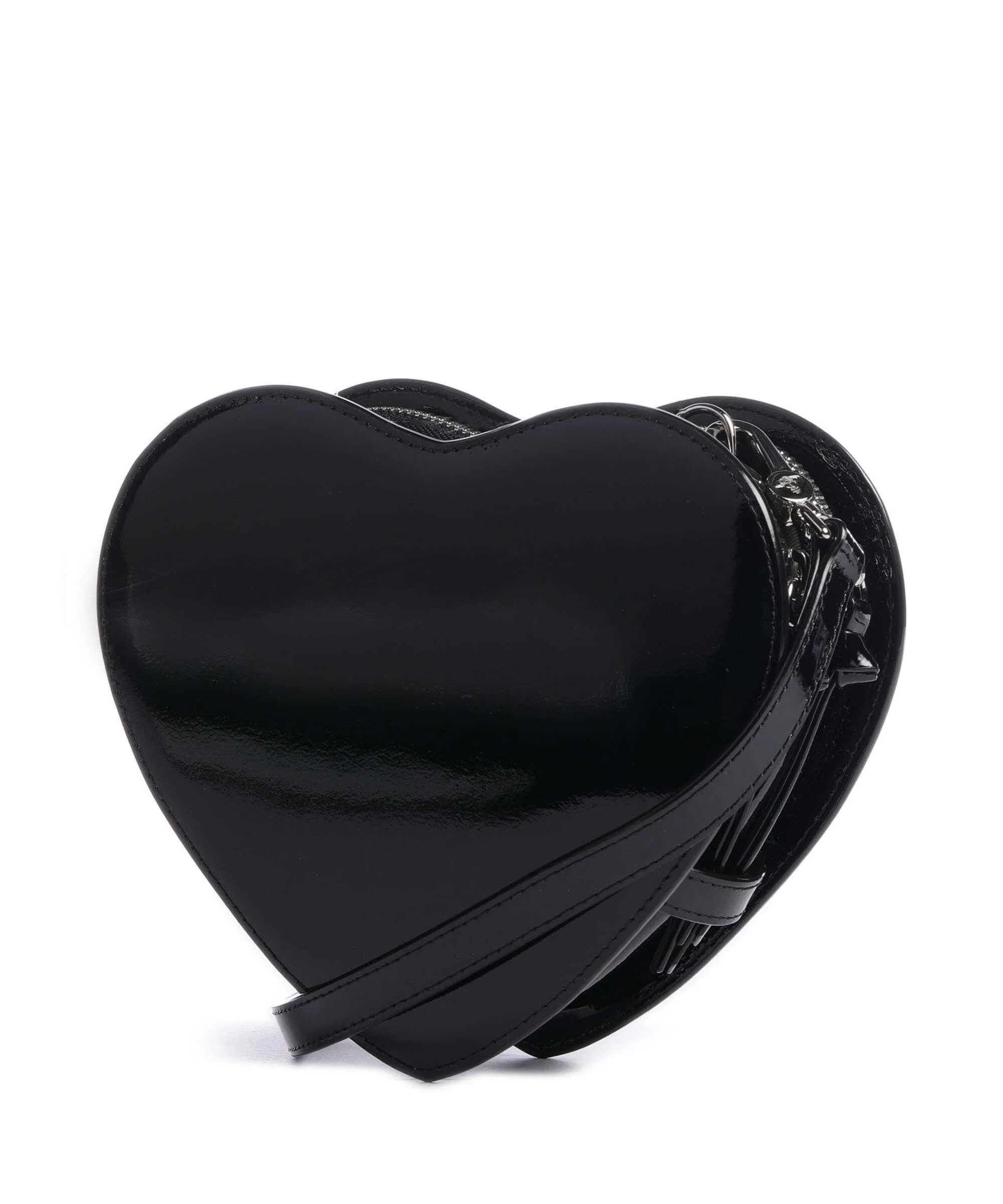 Vivienne Westwood Louise Heart Shiny Patent Crossbody tas black - Image 2