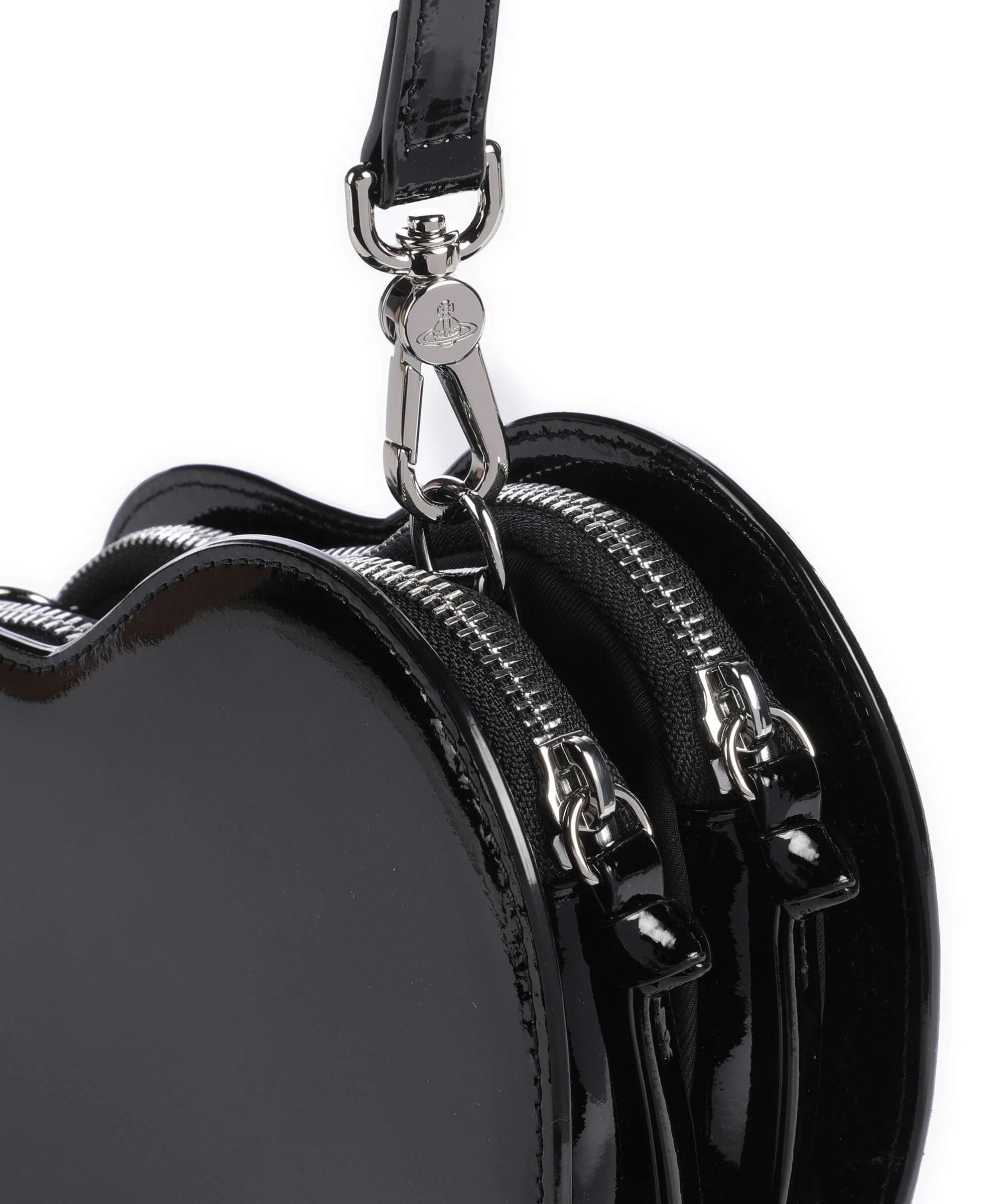 Vivienne Westwood Louise Heart Shiny Patent Crossbody tas black - Image 4