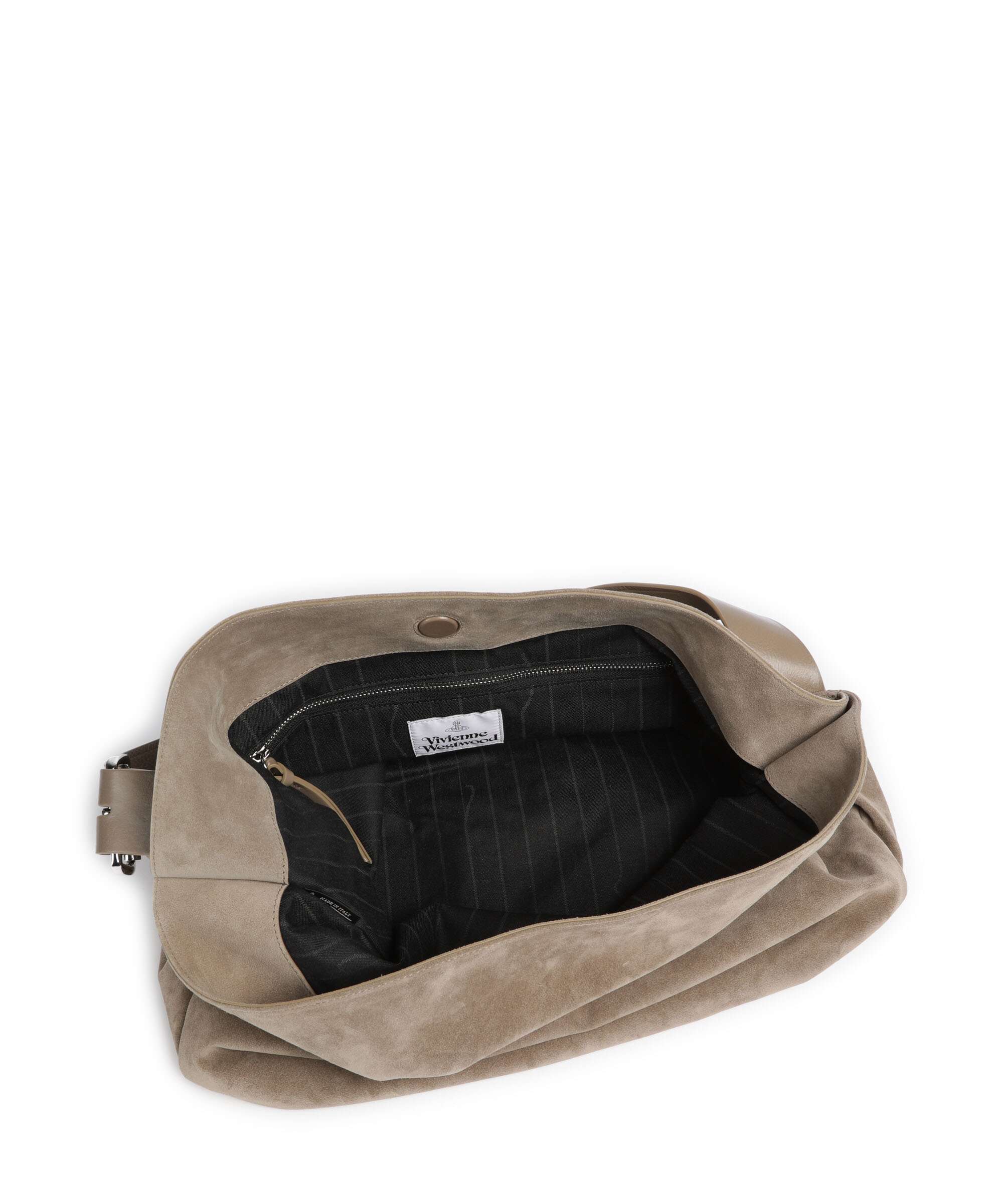 Vivienne Westwood Maxime Suede Large Hobo tas stone - Image 6