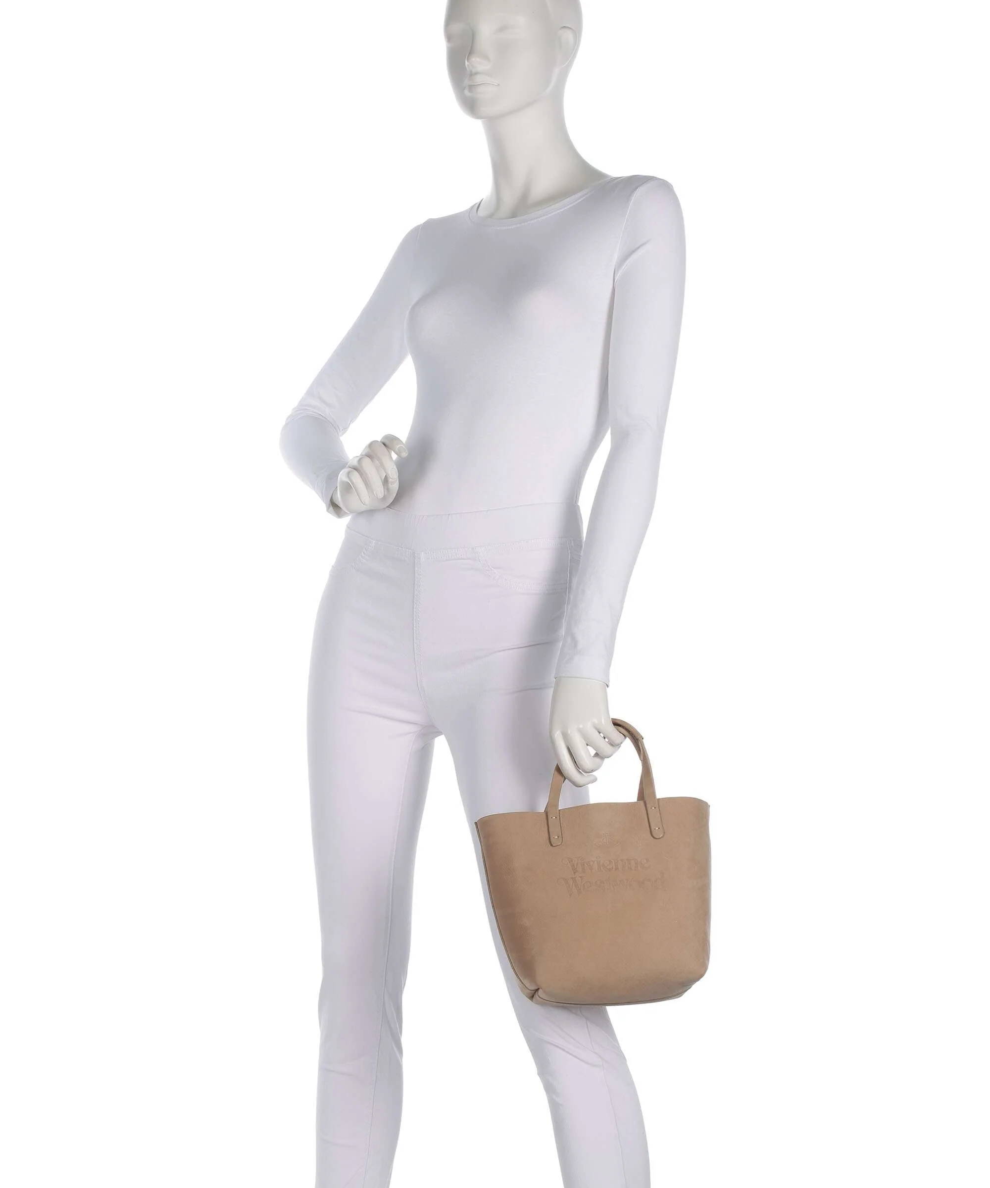 Vivienne Westwood Studio Nubuck Small Handtas beige - Image 3