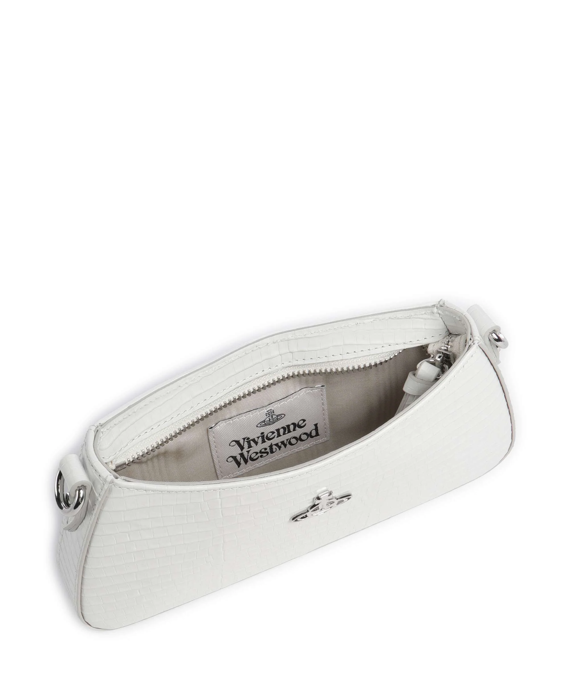 Vivienne Westwood Tasha Embossed Croc Mini Schoudertas white - Image 6
