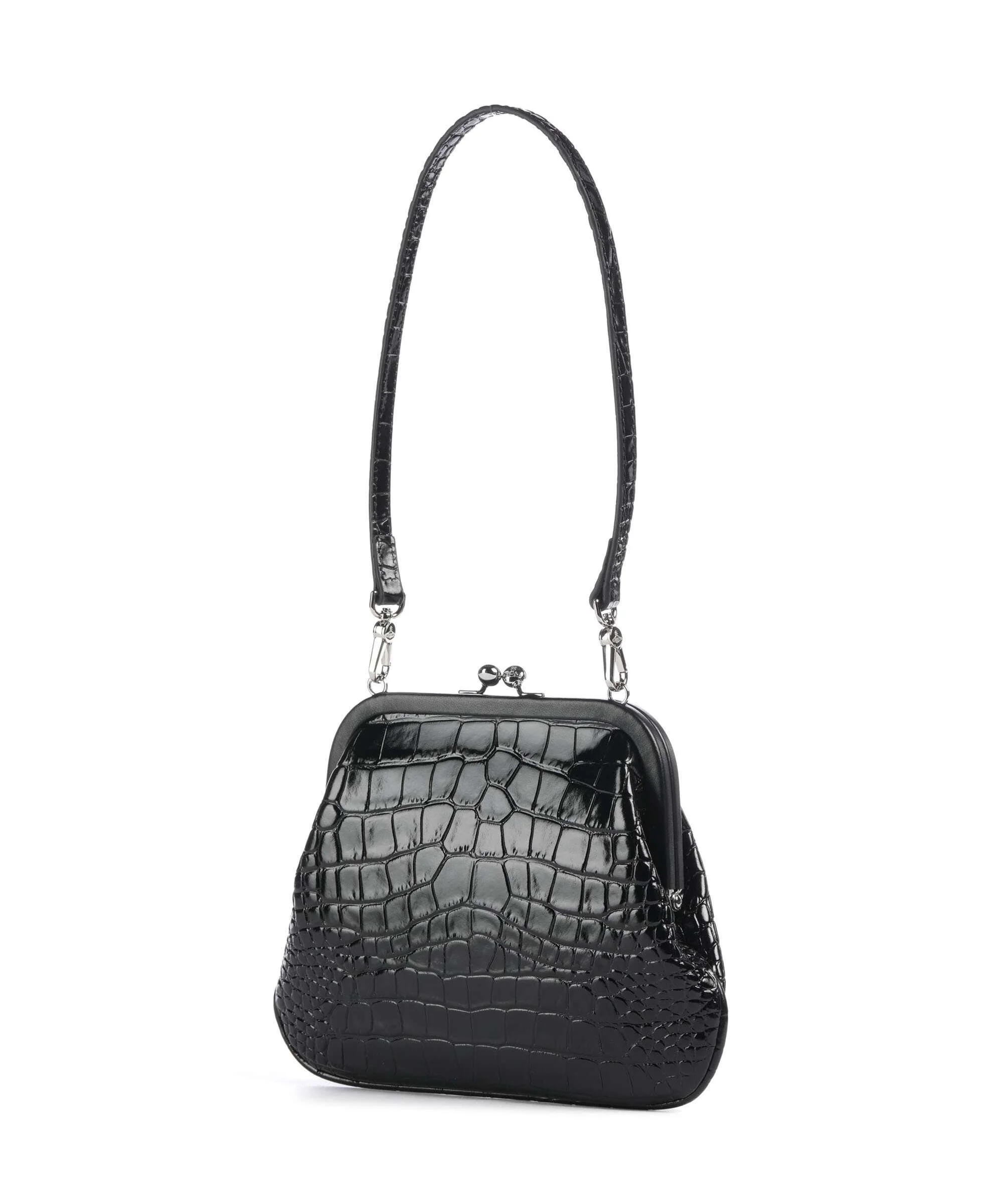 Vivienne Westwood Vivienne Embossed Croc Schoudertas black - Image 2