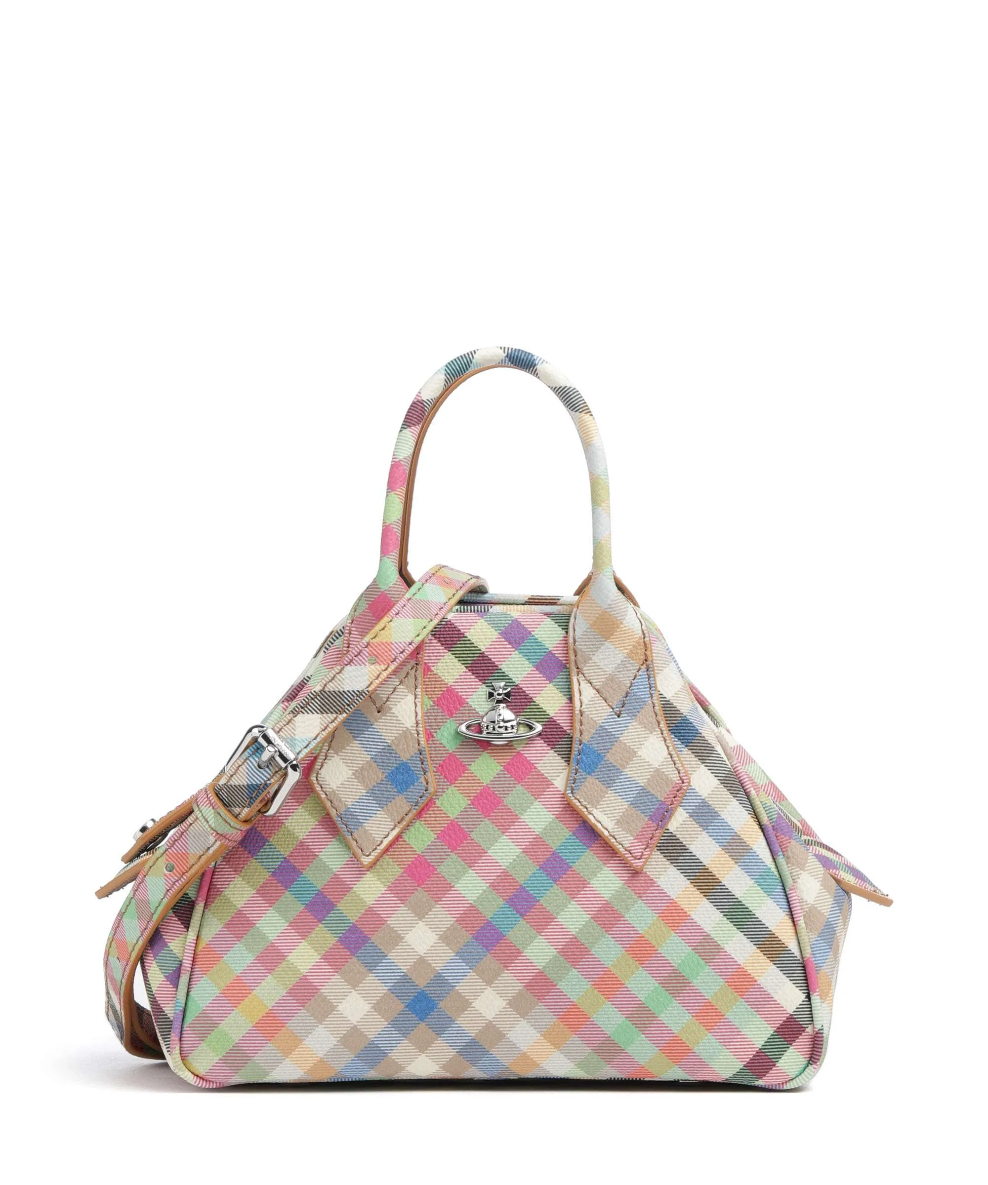 Vivienne Westwood Yasmine Buccia D'Arancia Small Handtas heather plaid