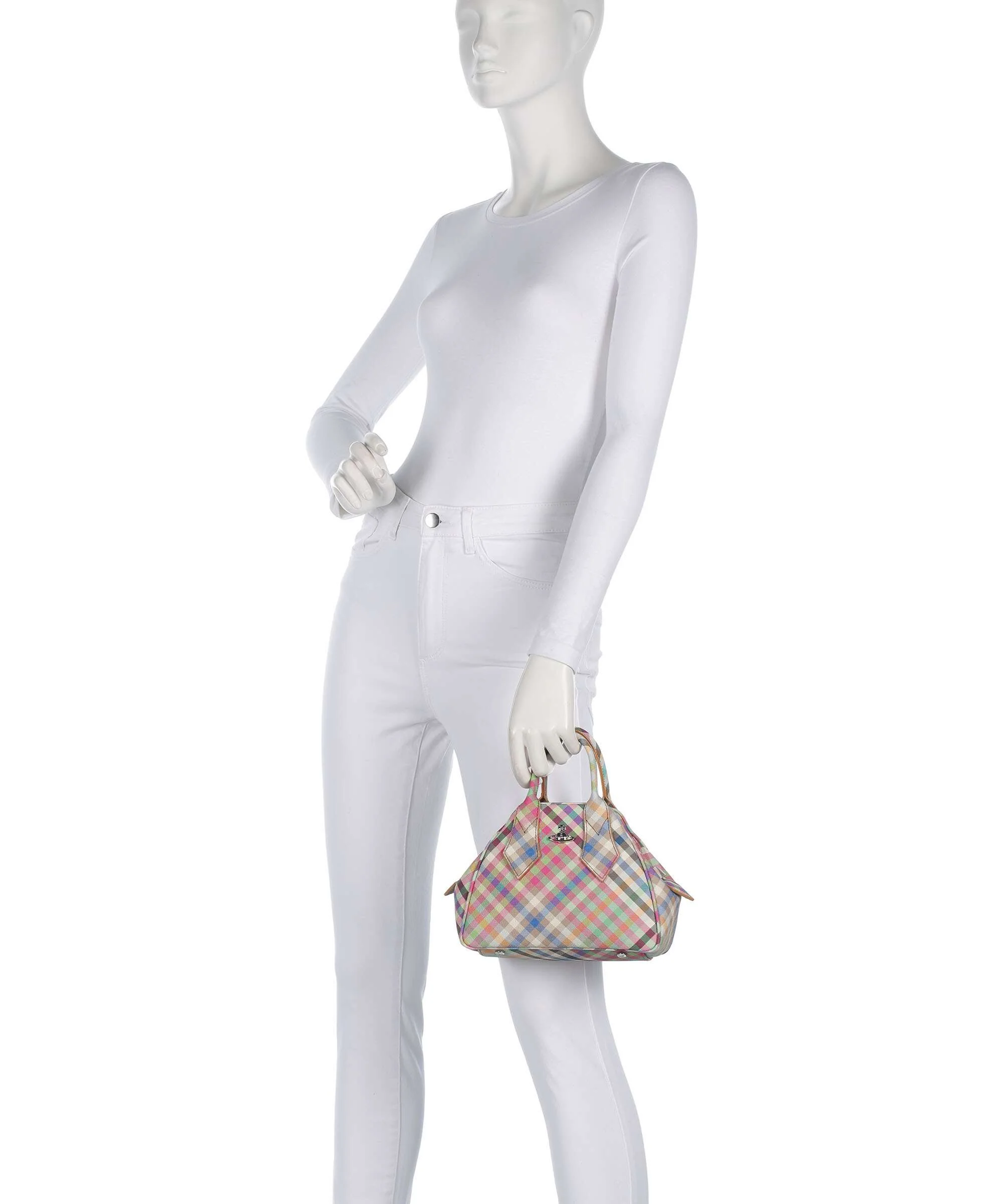 Vivienne Westwood Yasmine Buccia D'Arancia Small Handtas heather plaid - Image 3