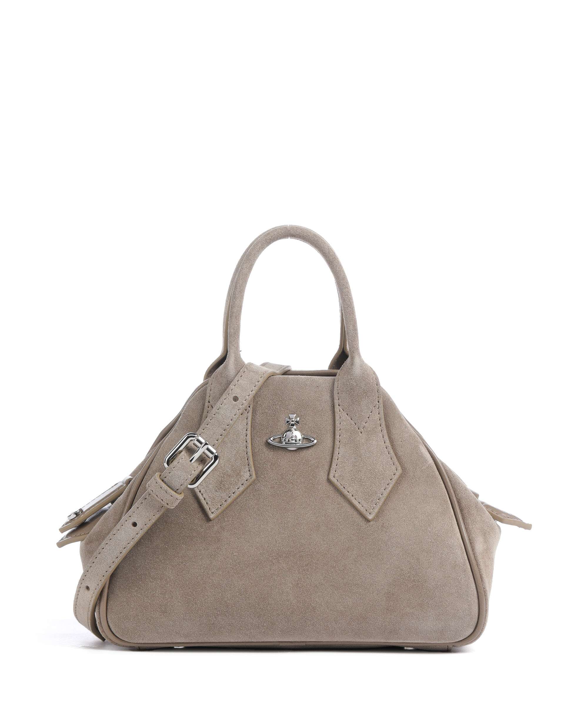 Vivienne Westwood Yasmine Suede Small Handtas stone