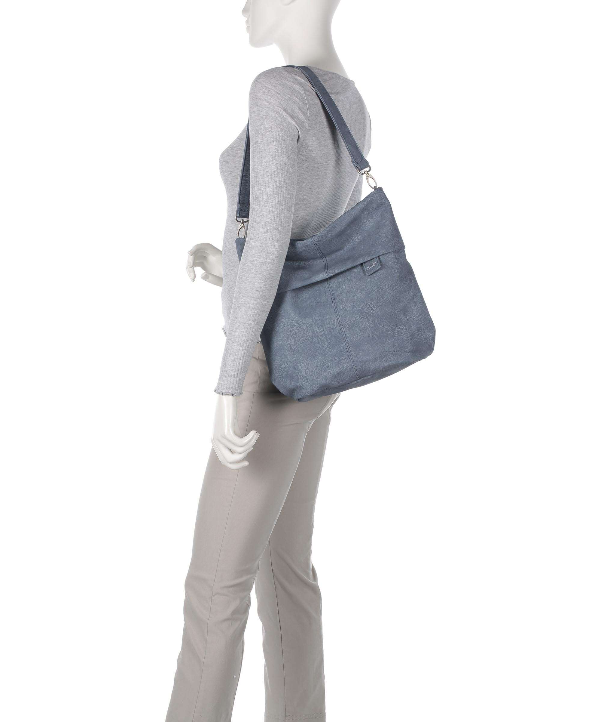 Zwei Mademoiselle.M M12 Hobo tas nubuk sky - Image 3