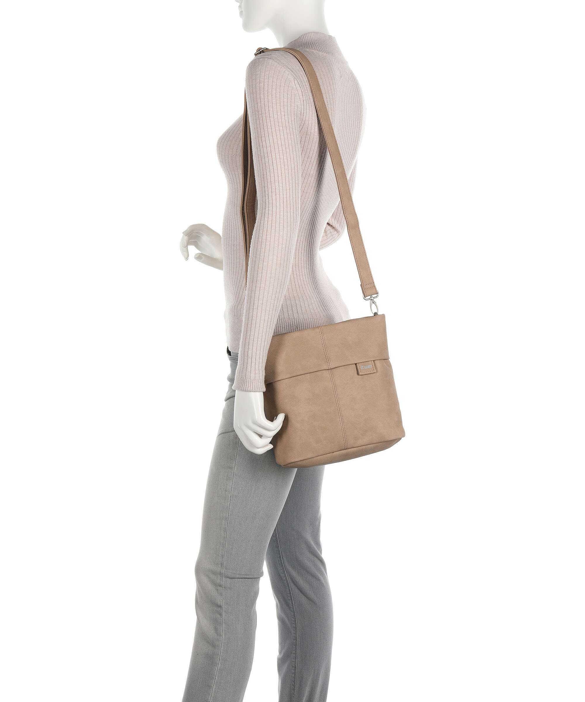 Zwei Mademoiselle.M M8 Schoudertas nubuk sand - Image 3